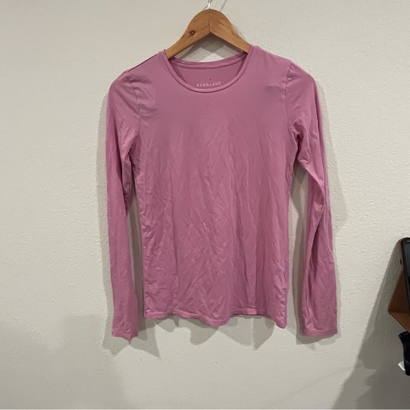 Everlane size xsmall pink/purple long sleeve top - Picture 4 of 5